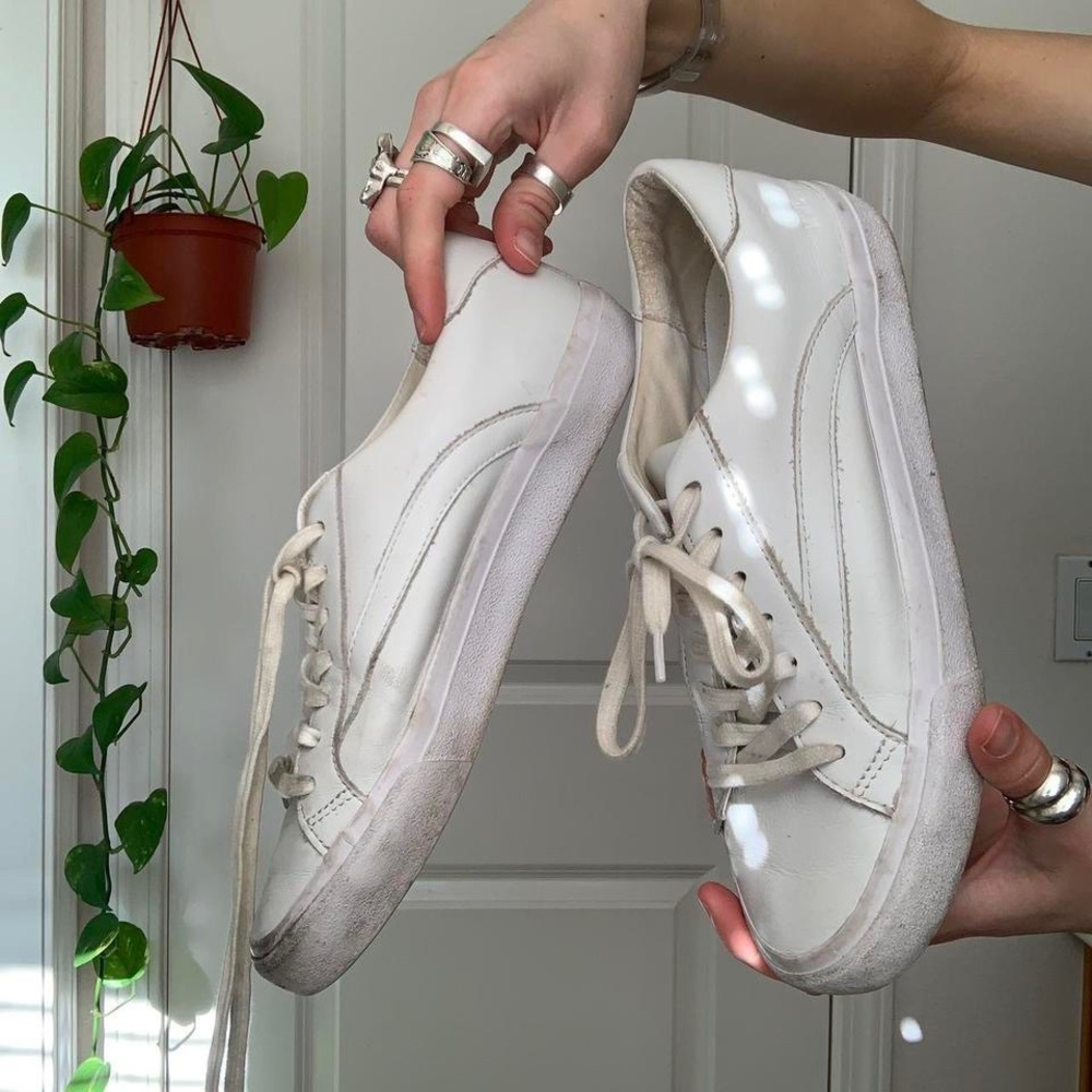 WHITE LEATHER MADEWELL SNEAKERS